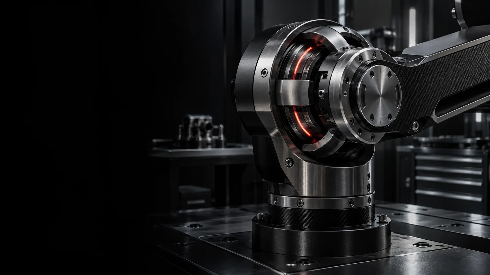 Infinity-Joint bi-stable magnetic actuator in a precision robotics laboratory.