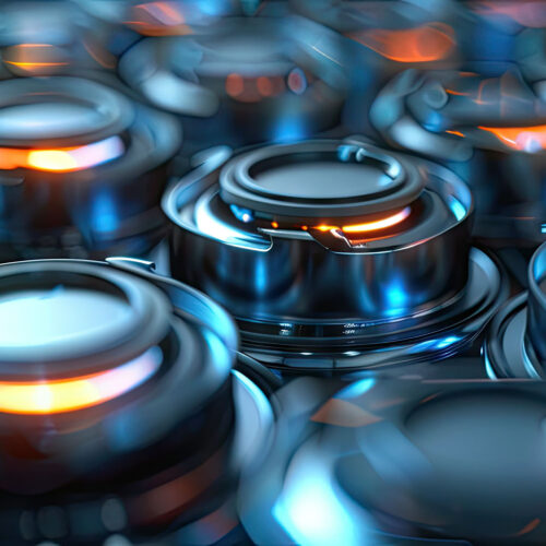 A close up image showing lithium ion cells in the manufacturing
